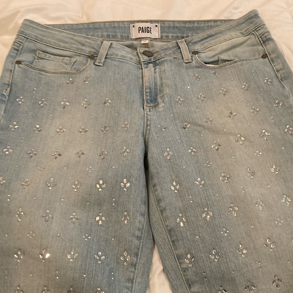 Paige light denim with rhinestones